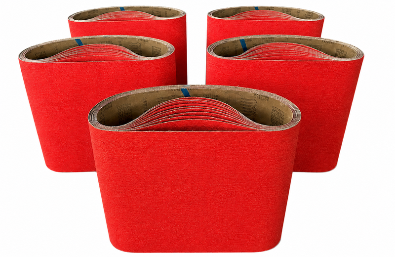 Ceramic abrasive sanding belt for stainless steel and titanium alloy grinding