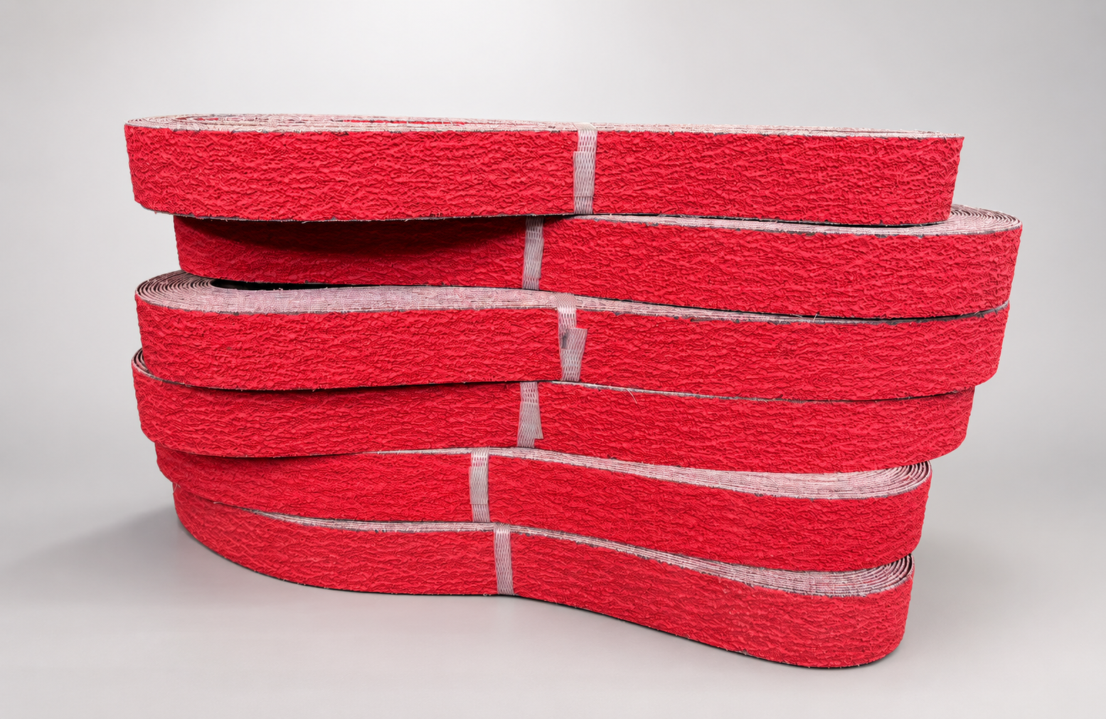 Ceramic abrasive belts for stainless steel and titanium alloy grinding